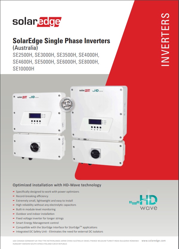 SolarEdge HD Wave Inverter Datasheet