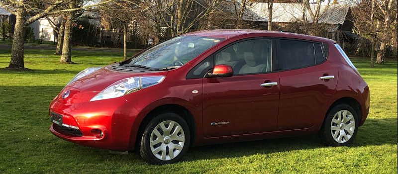 Nissan Leaf in leafy suburbs 2000km on a days worth of solar