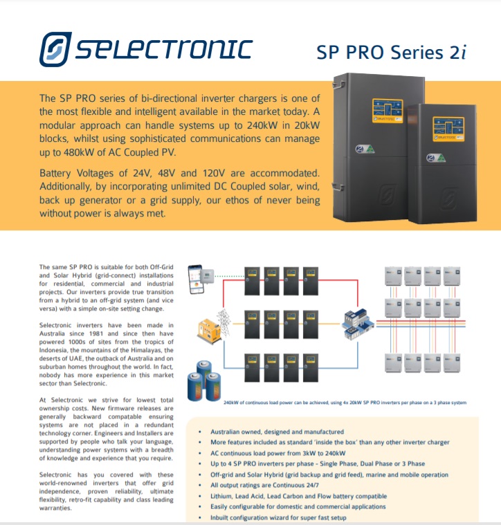 Selectronic SP Pro Series II Datasheet Nov 2020