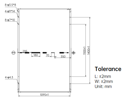 AIKO Neostar 3P 490W Mechanical Specification