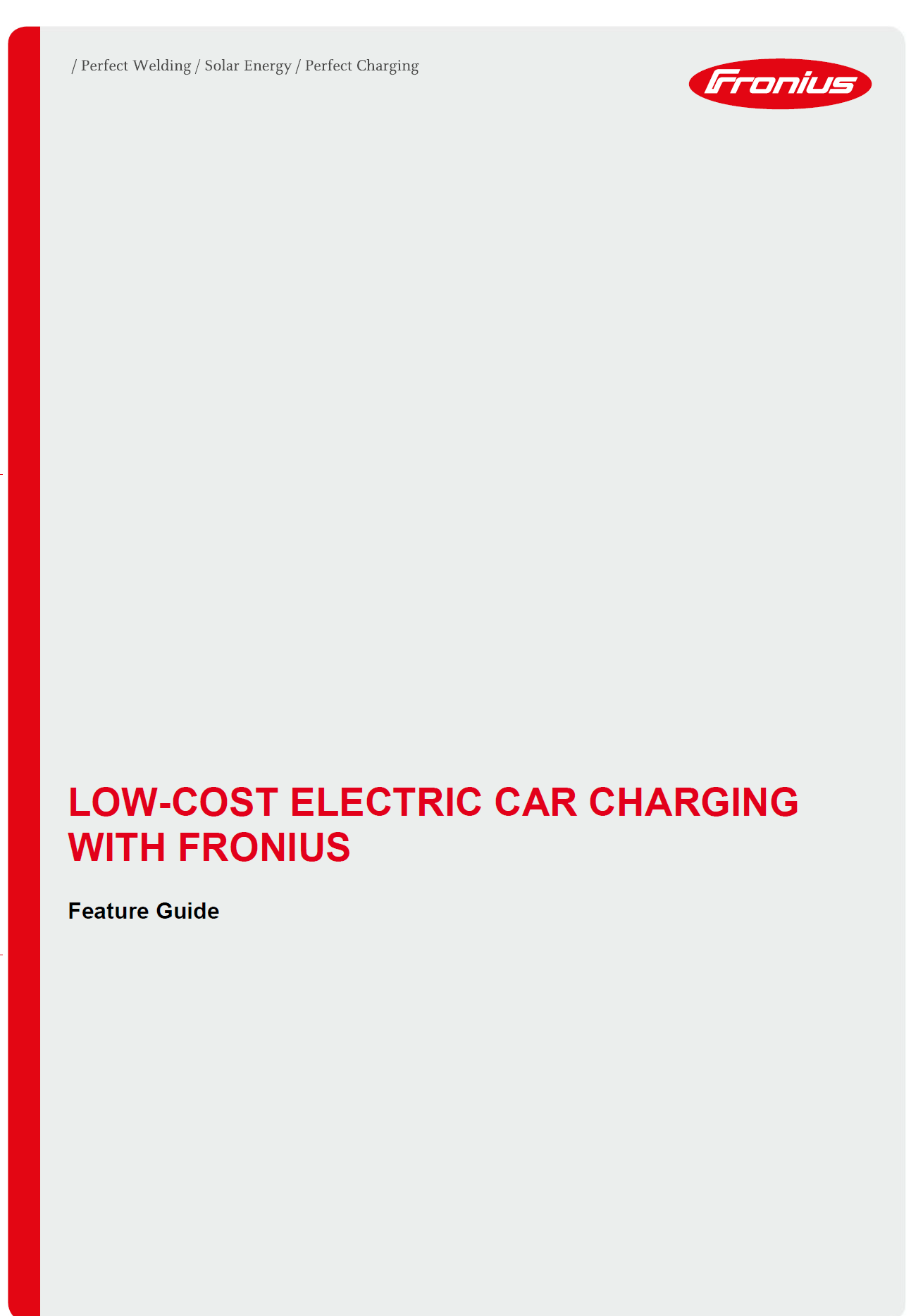 Fronius Wattpilot Low Cost Electric Car Charging Application Guide