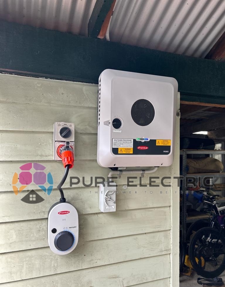 Fronius Wattpilot EV Charger Installed in Garage by Pure Electric