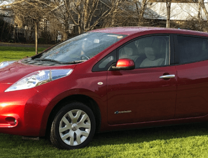 Nissan Leaf in leafy suburbs 2000km on a days worth of solar