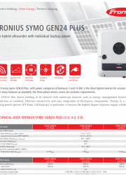 Fronius Symo Gen24 Plus Datasheet